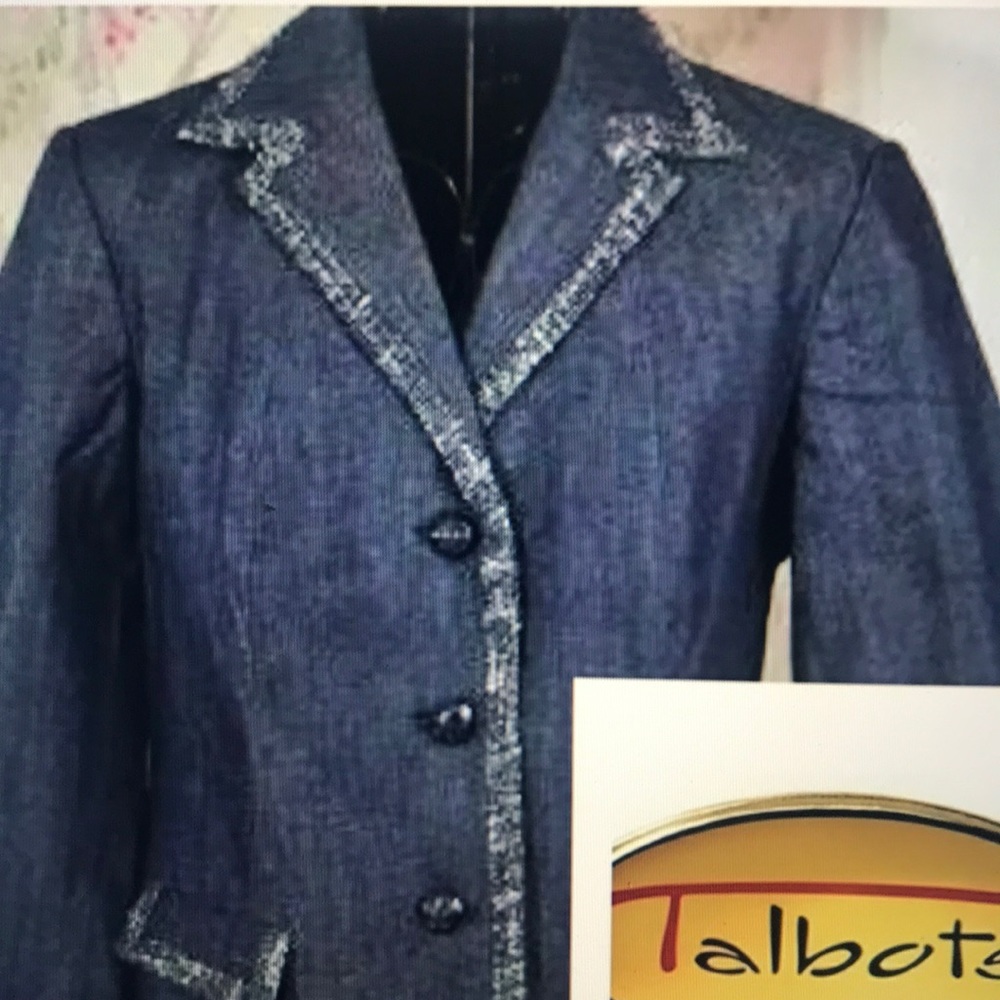 NWT Talbots Size 2P Petites Denim Jacket